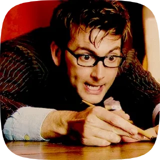 😮 emoji Doctor Who. Ten. 2.0 Telegram sticker 8 of 50