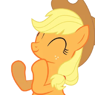 😊 emoji Applejack | @MLP_AnimatedStickers Telegram sticker 17 of 50