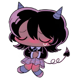 😌 emoji Ангел & Демон @nyasticks Telegram sticker 14 of 17