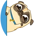 👋 emoji Puga the Dog Telegram sticker 21 of 24