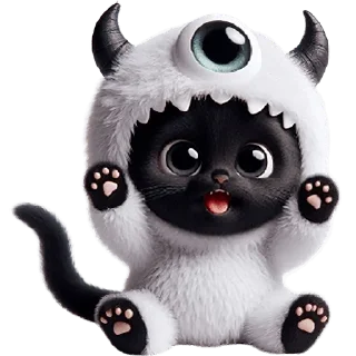 🤗 emoji Монстр котик @Nyasticks Telegram sticker 18 of 33