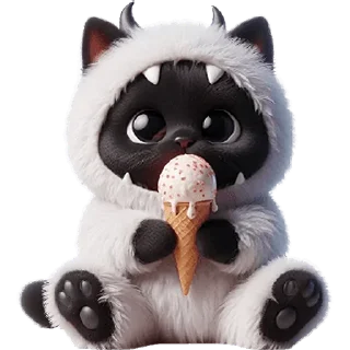 🍦 emoji Монстр котик @Nyasticks Telegram sticker 19 of 33