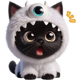 😱 emoji Монстр котик @Nyasticks Telegram sticker 5 of 33