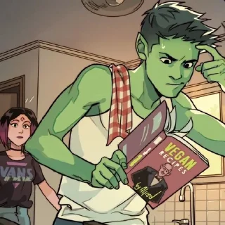 🌟 emoji Beast Boy • @Earth928B Telegram sticker 19 of 40