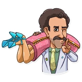 🤫 emoji Borat Sagdiyev Telegram sticker 11 of 30