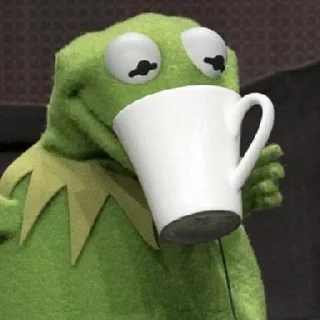 ☕️ emoji Лягушонок Кермит (@safthome) Telegram sticker 10 of 85