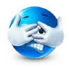 😱 emoji Blue Emoji | @cesdy Telegram sticker 7 of 55