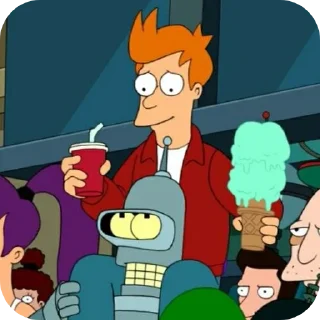 Sticker from Bender futurama
