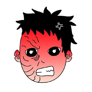 😡 emoji Uchiha Obito Telegram sticker 2 of 13