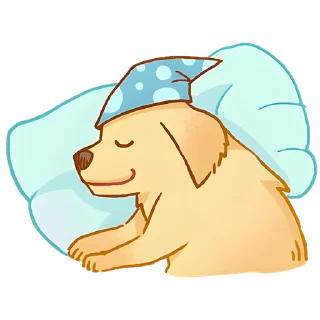 😴 emoji Милый ретривер @Nyasticks Telegram sticker 19 of 41