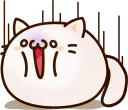 😱 emoji Sticker of a round and pretty cat :: @line_stickers Telegram sticker 11 of 40