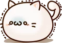 😨 emoji Sticker of a round and pretty cat :: @line_stickers Telegram sticker 10 of 40
