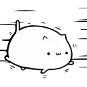🏃‍♂️ emoji Round Pretty Cat @IMG2D Telegram sticker 5 of 20