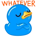 🙄 emoji Blue Duck :: @Stickers_Chaos Telegram sticker 13 of 25