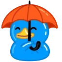 ☂️ emoji Blue Duck :: @Stickers_Chaos Telegram sticker 21 of 25