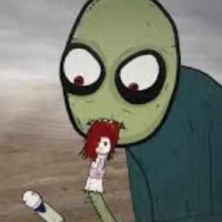 😡 emoji Salad Fingers Telegram sticker 19 of 45