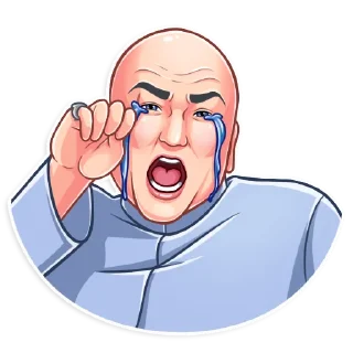 😭 emoji Dr. Evil Telegram sticker 6 of 25