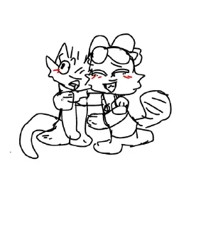 Sticker from Чурка и рэккун канон🦝❤️🐱