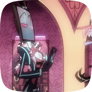 📺 emoji БОЛЬШЕ ⇨ @CLOOBHUB ВОКС ОТЕЛЬ ХАЗБИН VOX HAZBIN ТГ Telegram sticker 13 of 39