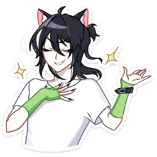 😁 emoji Мауси и Рен на каникулах '@KatShiStickers' Telegram sticker 15 of 48