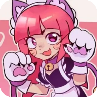 🤗 emoji Colette/Pinku Pawlette Telegram sticker 5 of 7