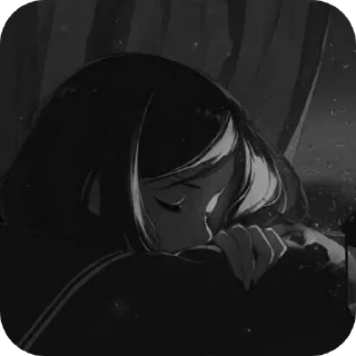 🖤 emoji Alone Telegram sticker 22 of 50