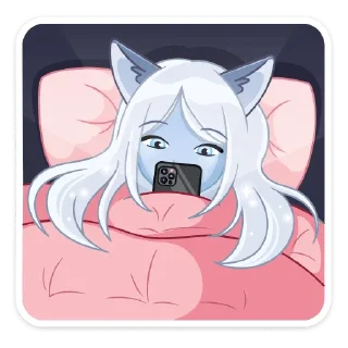 🙂 emoji Лунная Мелани @Nyasticks Telegram sticker 12 of 49
