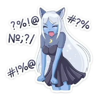 😠 emoji Лунная Мелани @TgSticker Telegram sticker 13 of 48