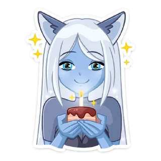 🥰 emoji Лунная Мелани @Nyasticks Telegram sticker 7 of 49