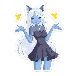 🤷‍♀️ emoji Лунная Мелани @Nyasticks Telegram sticker 9 of 49