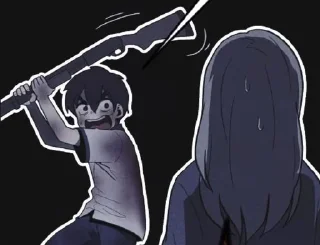 😨 emoji Мальчик с ружьём Telegram sticker 6 of 35