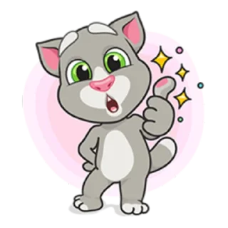 👍 emoji Talking Tom Telegram sticker 12 of 48