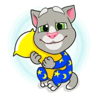 😴 emoji Talking Tom Telegram sticker 6 of 48