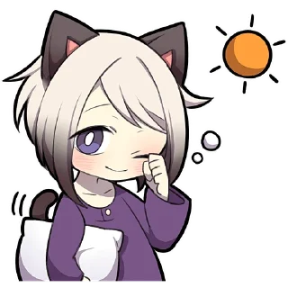 🥱 emoji Сиамская кошечка @Nyasticks Telegram sticker 5 of 41