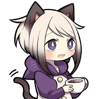 ☕️ emoji Сиамская кошечка @Nyasticks Telegram sticker 2 of 41