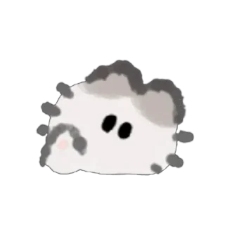 🤔 emoji Furball kitten 🤍 @xkysluv Telegram sticker 9 of 47