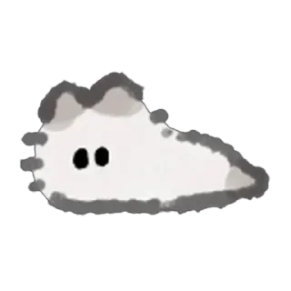 😶 emoji Furball kitten 🤍 @xkysluv Telegram sticker 22 of 47