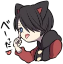 😝 emoji BLACK KITTEN :: @line_stickers Telegram sticker 9 of 120