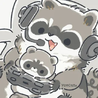 🎮 emoji Еноты Telegram sticker 13 of 86