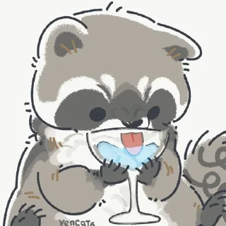 🍸 emoji Еноты Telegram sticker 23 of 86