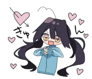 😍 emoji tyan ♡ |➩ tg: @wexsavi 👀 ` Telegram sticker 14 of 40