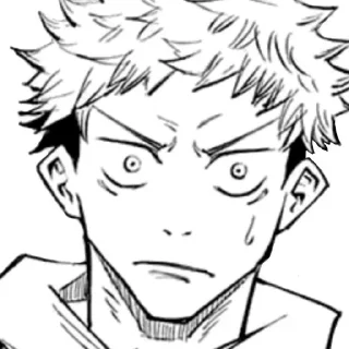 😕 emoji Jujutsu Kaisen from @somewherechannel Telegram sticker 14 of 120