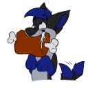 🍖 emoji Midnight Wolf Telegram sticker 8 of 38