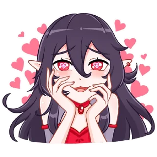 😍 emoji Тёмная Айрис Telegram sticker 6 of 48