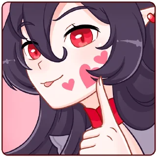 😘 emoji Тёмная Айрис Telegram sticker 10 of 48