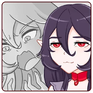 😱 emoji Тёмная Айрис Telegram sticker 17 of 48