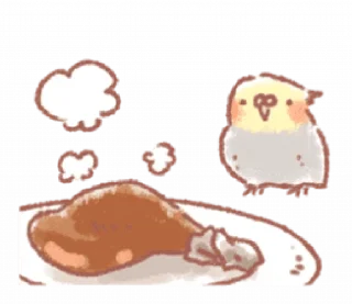 🐤 emoji ૮(ྀི ․․ )ྀིა◞ @plusikradom ♡ Telegram sticker 8 of 37