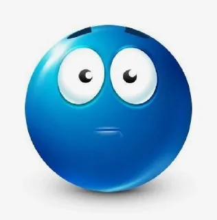 😐 emoji синий смайлик [By: @Daria_mtvv Telegram sticker 14 of 33