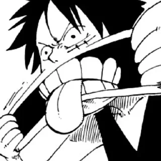 😜 emoji Luffy @anime_sticks Telegram sticker 19 of 40