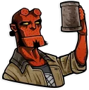 🍺 emoji Hellboy Telegram sticker 15 of 30